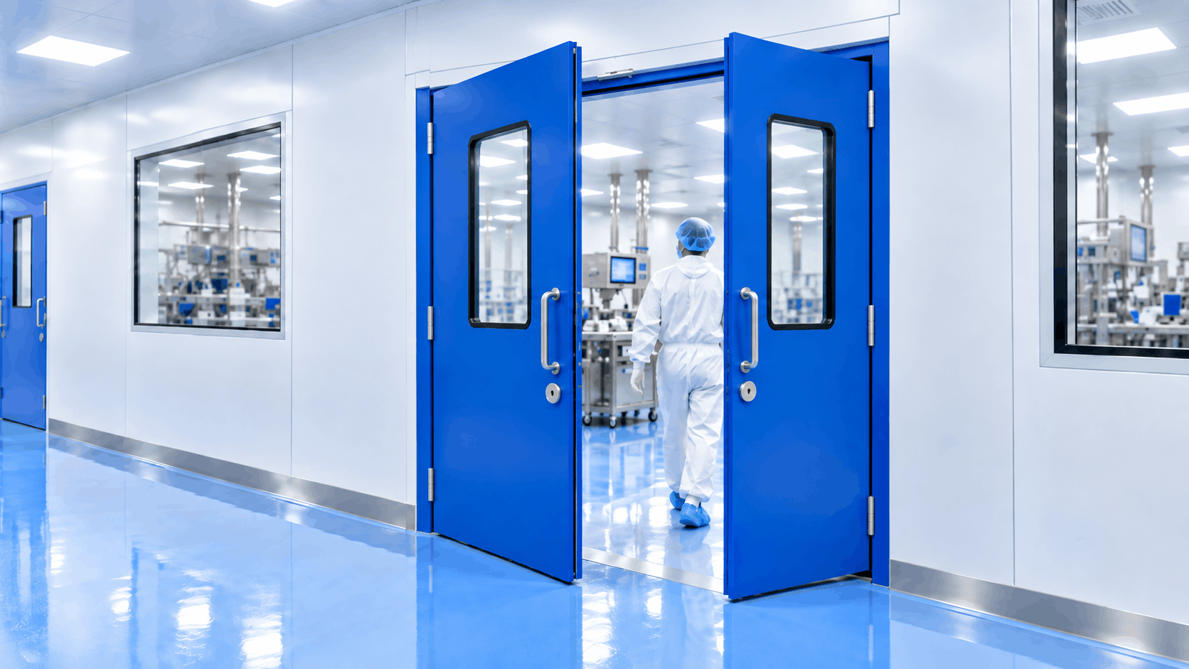 Double Swing Clean Room Door