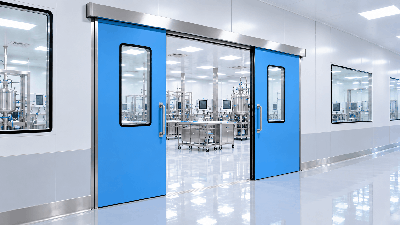 Double Sliding Clean Room Door