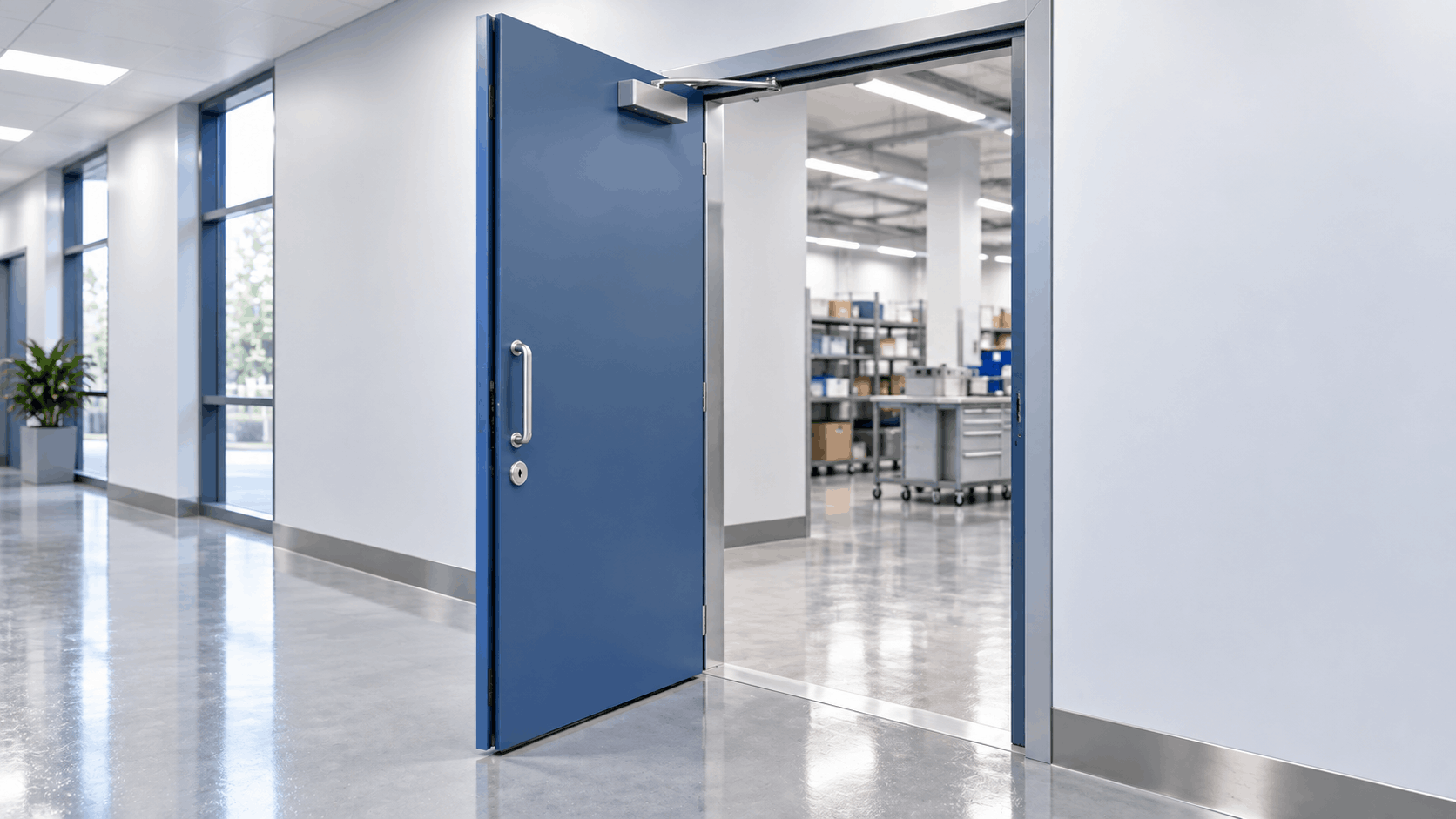 Single Swing Commercial Steel Door